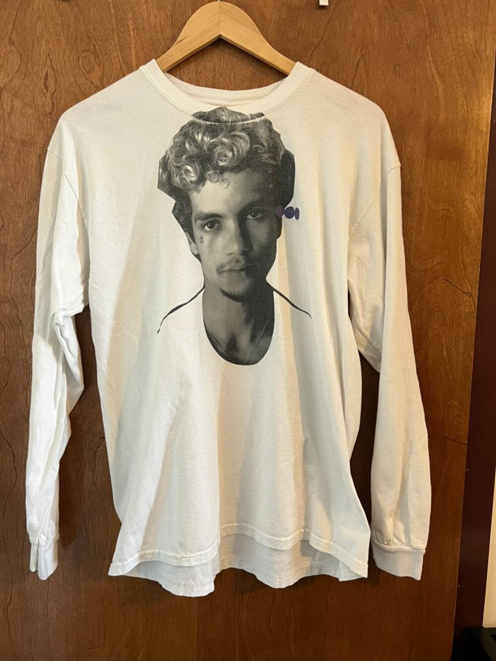 Dominic Fike White Graphic Print Tour Cotton T-Shirt Men's Size L